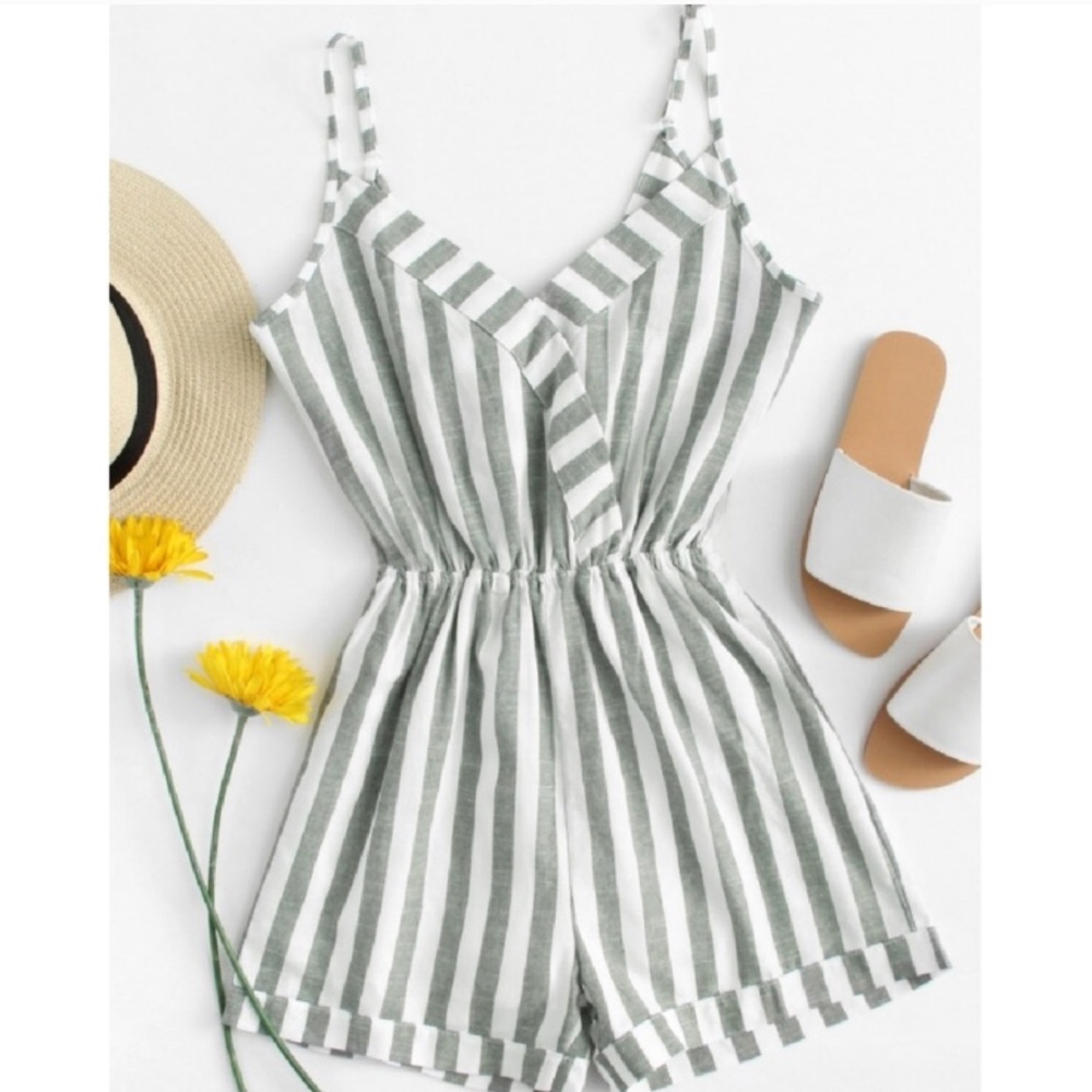 striped romper